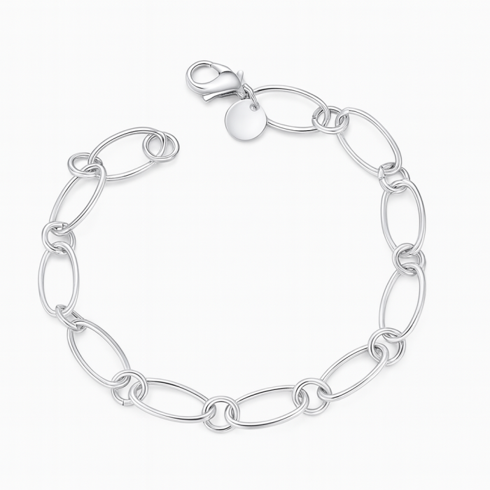 925 Ayar Gümüş Kadın Yunus Figürlü Bileklik – Zarif Hediyelik Takı