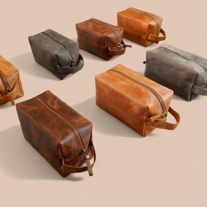 Hakiki Deri Organizer Çanta – Kişisel Bakım, Atölye, Hobi ve Seyahat Düzenleyici