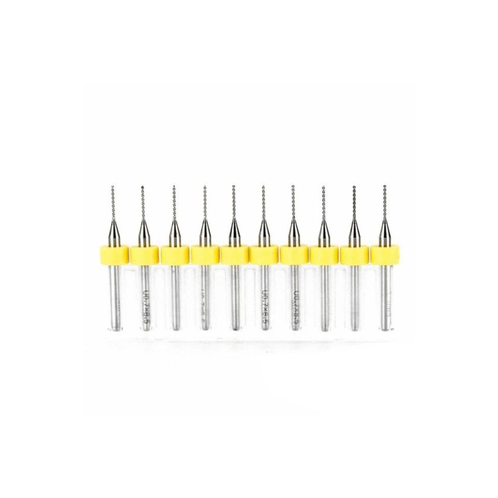 10 Parça 0.7 Mm Dremel Karbür Delme Mikro Matkap Ucu