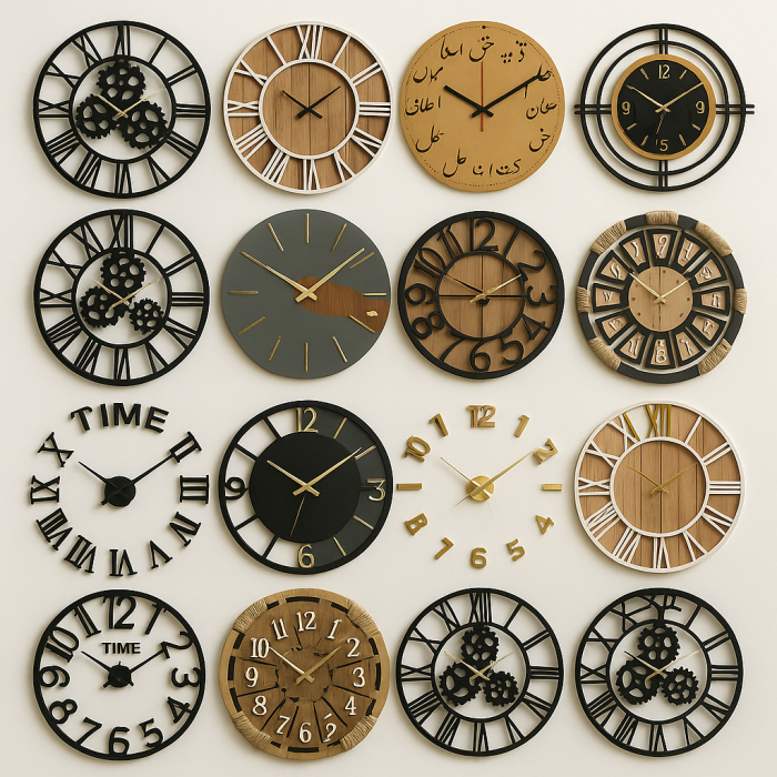 Kişiye Özel Ahşap Duvar Saati – Saatini Kendin Tasarla | İsimli, Desenli, Renkli, Pleksi Seçenekli