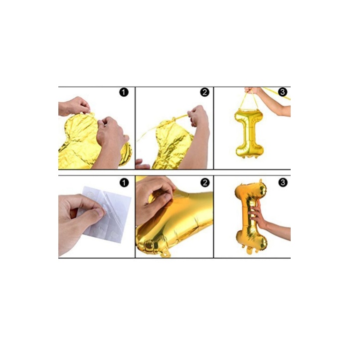 Benimle Evlenirmisin Folyo Balon Set Gold Altın