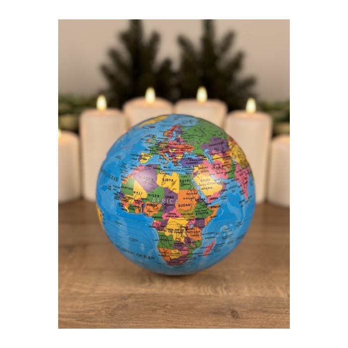 Masa Üstü 360 Derece Dönen Dünya Küresi