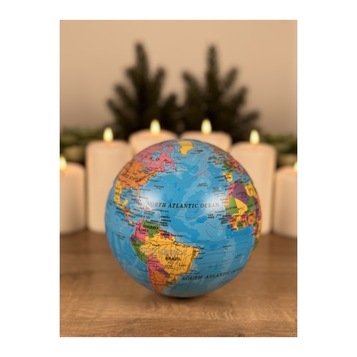 Masa Üstü 360 Derece Dönen Dünya Küresi