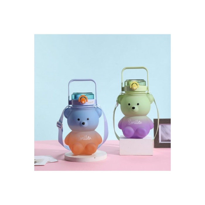 Smile Ayıcıklı Matara 800 ml Su Şişesi