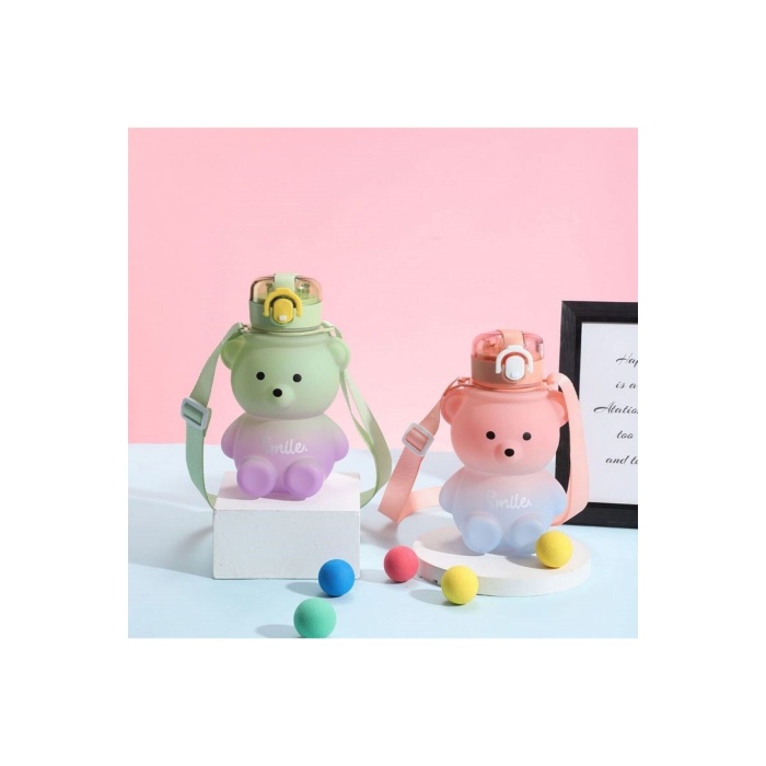 Smile Ayıcıklı Matara 800 ml Su Şişesi