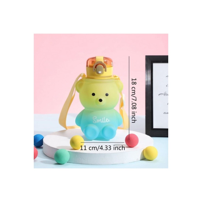 Smile Ayıcıklı Matara 800 ml Su Şişesi