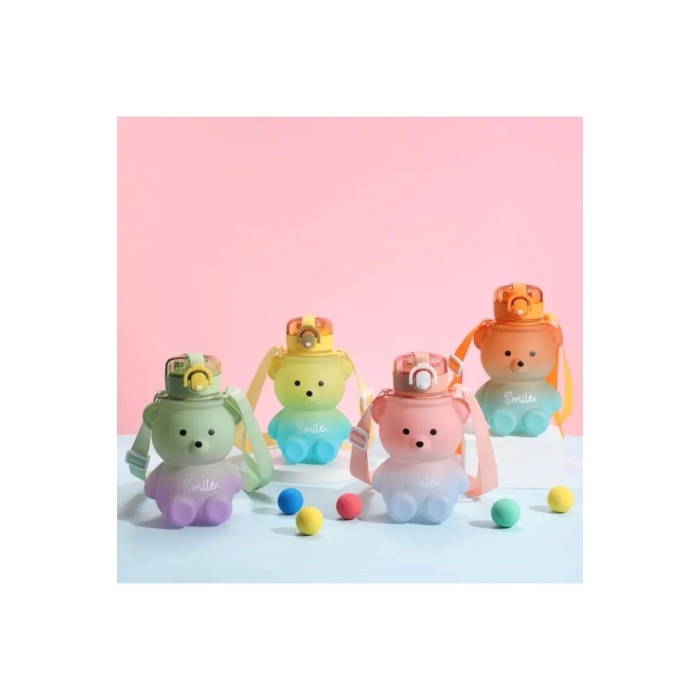 Smile Ayıcıklı Matara 800 ml Su Şişesi