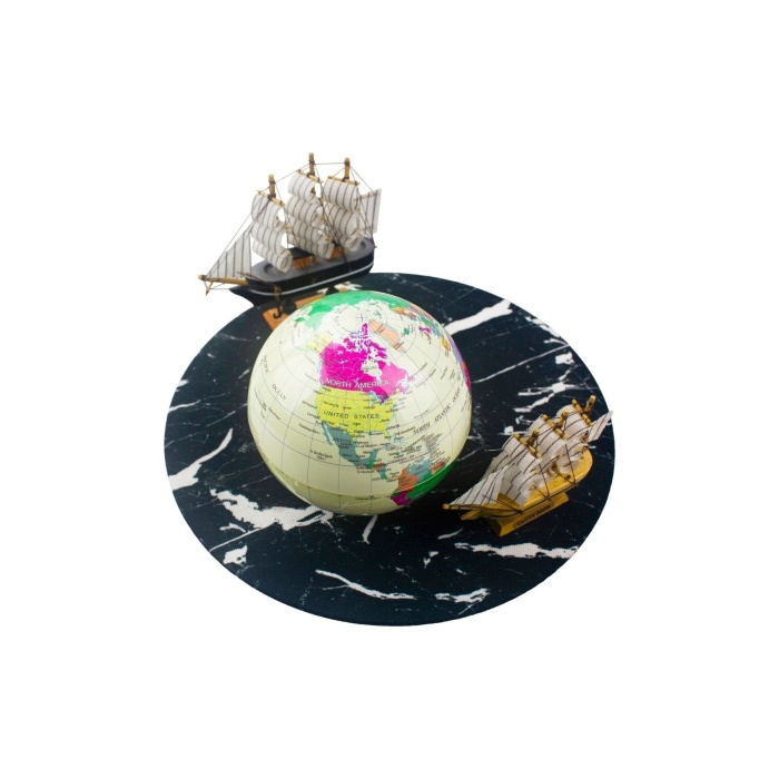 360 Dönen Pilli Dünya Küresi Renk Değiştiren Dünya Haritası