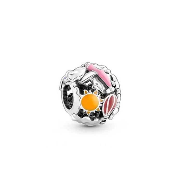 925 Ayar Gümüş Gökkuşağı, Gökyüzü Ve Seyahat Bileklik Uyumlu Charm