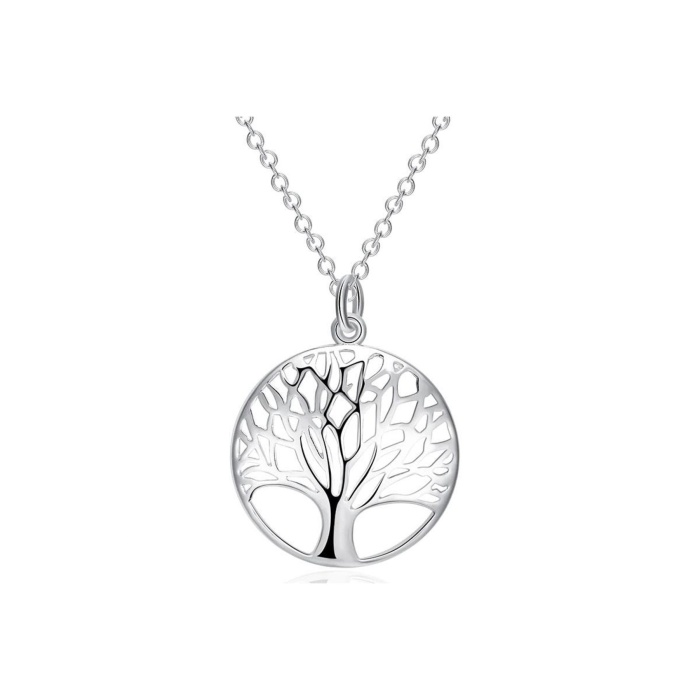 925 Ayar Gümüş Hayat Ağacı Figürlü Kolye Hediyelik