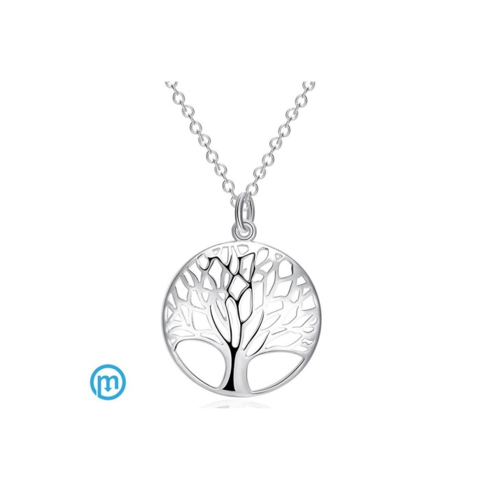 925 Ayar Gümüş Hayat Ağacı Figürlü Kolye Hediyelik
