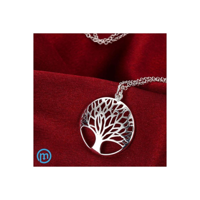 925 Ayar Gümüş Hayat Ağacı Figürlü Kolye Hediyelik