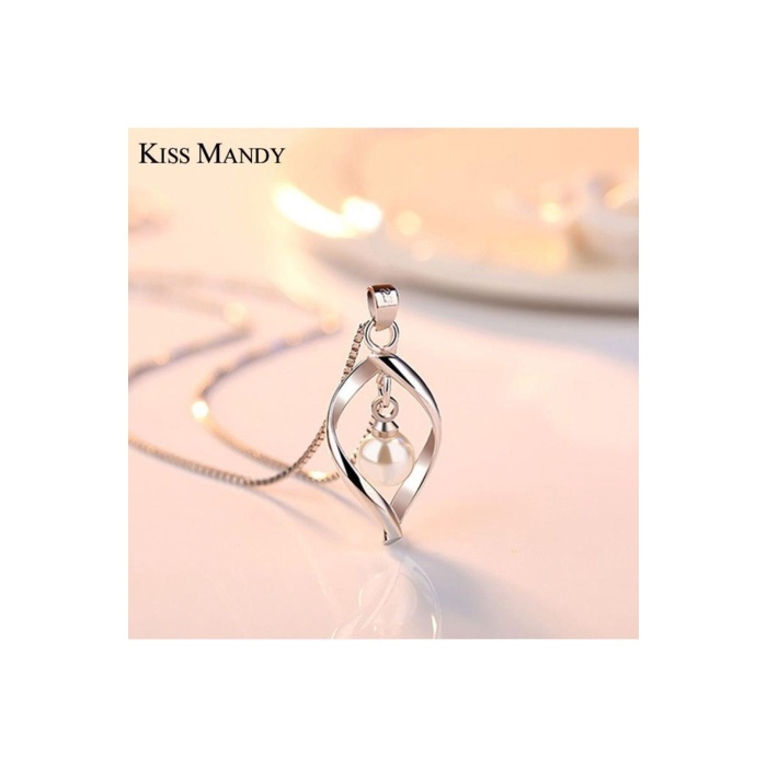 925 Ayar Inci Taşlı Gümüş Kolye Sevgiliye Hediyelik