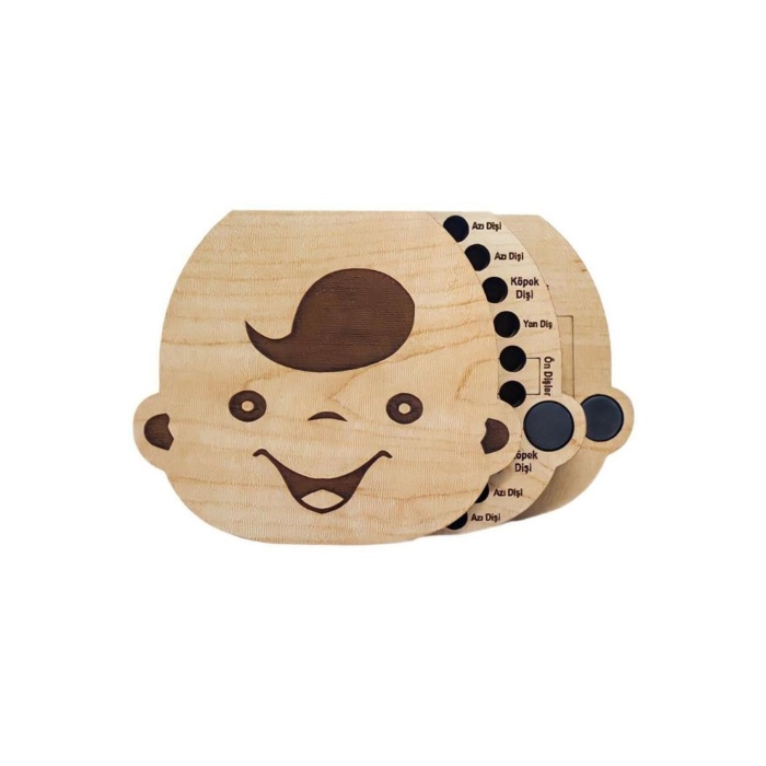 Erkek Bebek Süt Dişleri Göbek Bağı Ve Saç Saklama Anı Albüm Kutusu Bebek Hediyesi