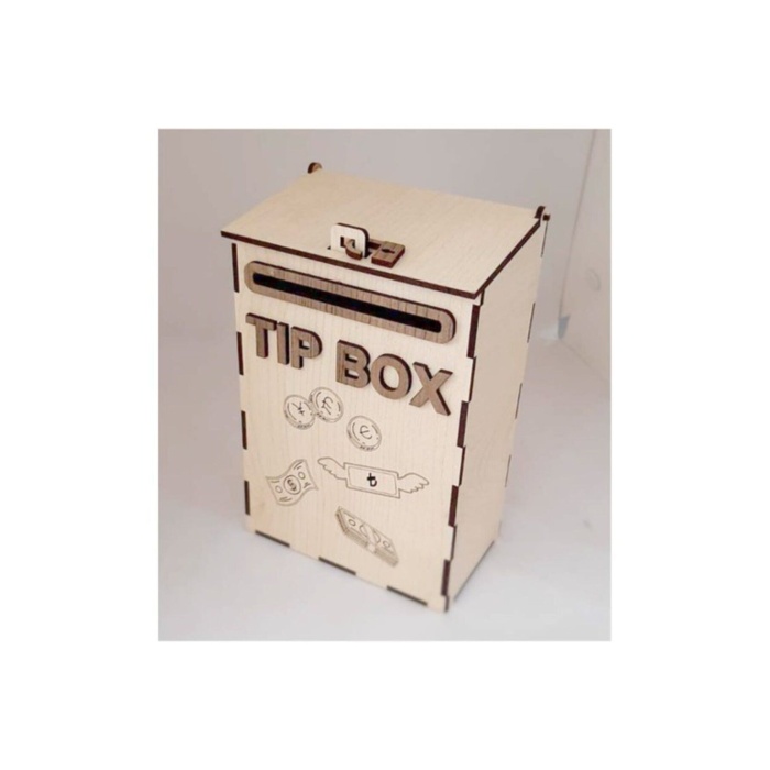Ahşap Posta Kutusu Tip Box Bahşiş Kutusu Tipbox Kumbara