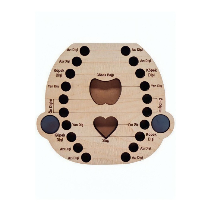 Montessori Eğitici Ince Motor Zeka Geliştirici Ve Bebek Yüzlü Diş Albümü Ahşap Oyuncak Seti Hediyesi