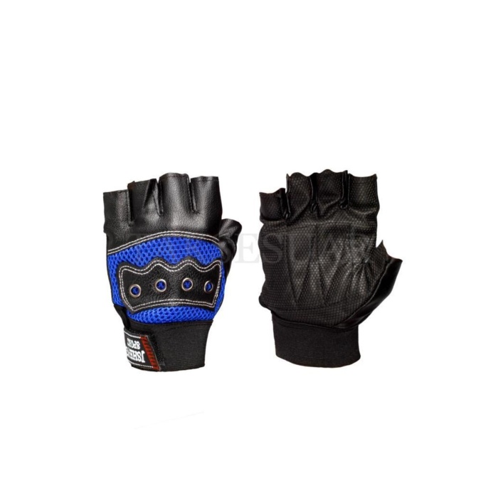 Erkek Kesik Deri Eldiven Fileli Tasarım Cırrtcırtlı Ayarlanabilir Beden