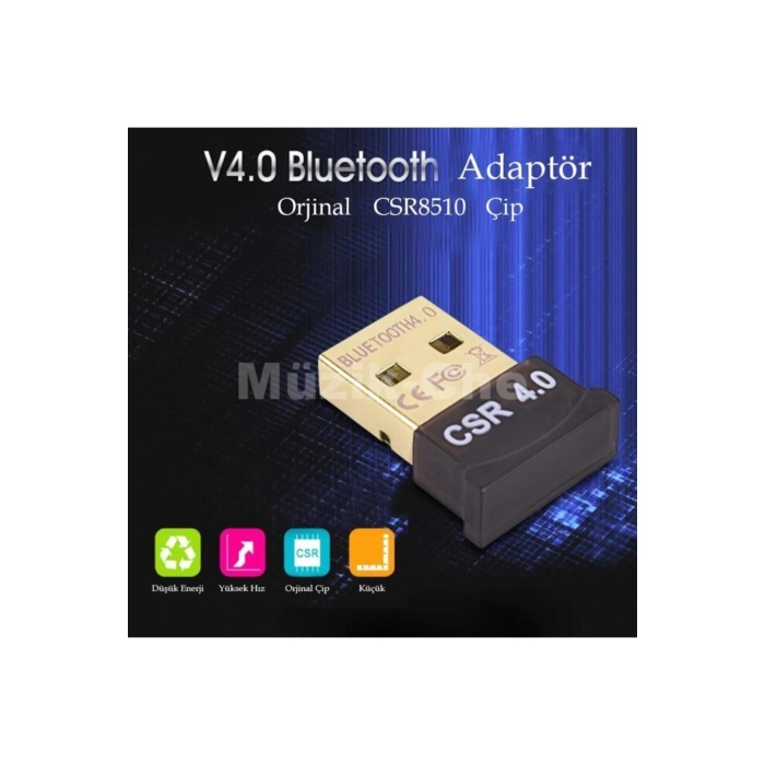 Bluetooth V4.0 Usb Dongle Adaptör 20m Mesafeli Csr 4.0 Tak Çalış
