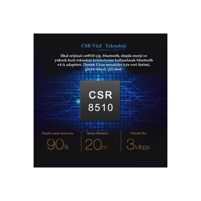 Bluetooth V4.0 Usb Dongle Adaptör 20m Mesafeli Csr 4.0 Tak Çalış