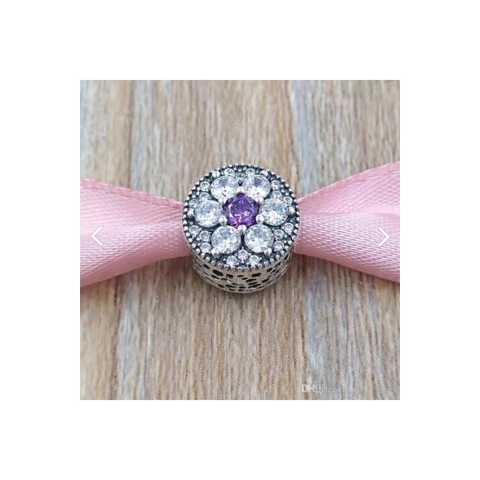 Bileklik Uyumlu Beni Unutma Charm Gümüş Kaplama Çiçek Figürlü Bileklik Ucu