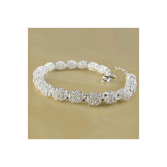 925 Ayar Içi Boş Kristal Telkari Kadın Gümüş Kaplama Bileklik