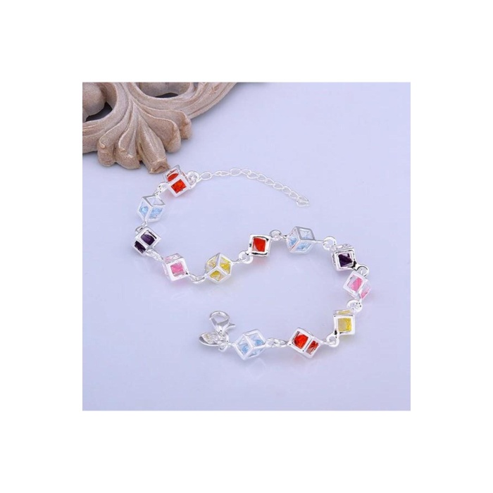 925 Ayar Küp Içinde Taşlı Kadın Gümüş Bileklik