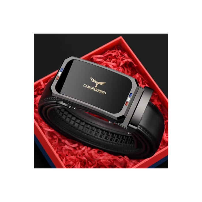 Premium Raylı Paslanmaz Çelik Toka Hakiki Deri Otomatik Erkek Kemer Lüks Hediyelik