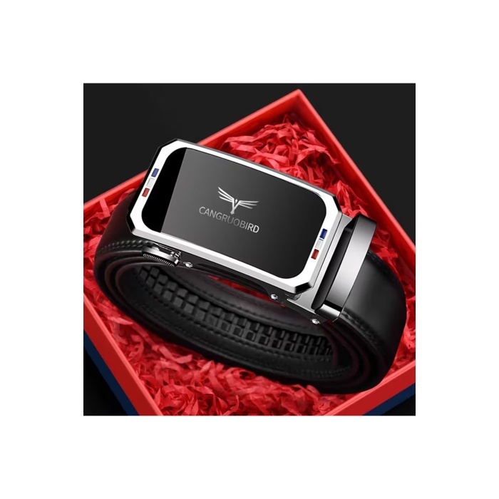 Premium Raylı Paslanmaz Çelik Toka Hakiki Deri Otomatik Erkek Kemer Lüks Hediyelik