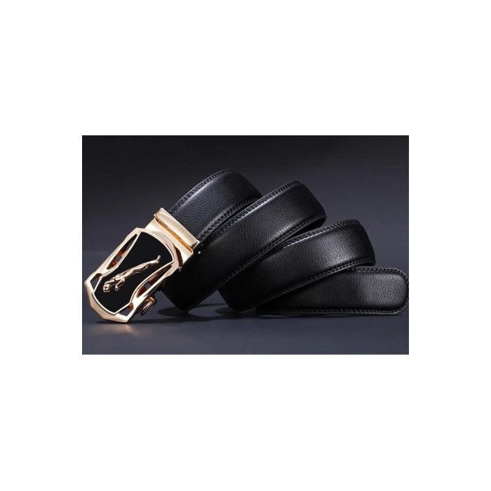 Ayarlanabilir Mekanizmalı Paslanmaz Çelik Deliksiz Otomatik Toka Hakiki Deri Erkek Bel Kemeri 130cm