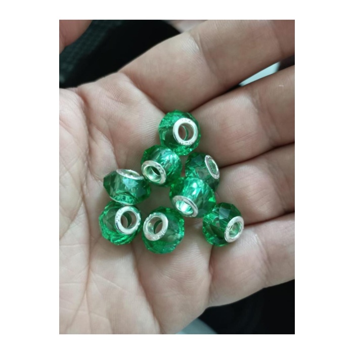 Bileklik Ve Kolye Için 925 Ayar Damgalı Gümüş Kaplama Yuvarlak Charm