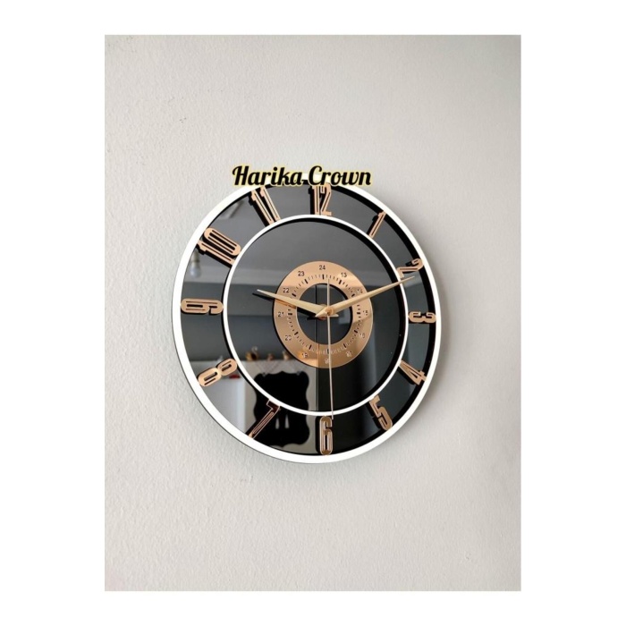 gerçek aynalı dekoratif duvar saati (masa veya duvar saati) 25 cm