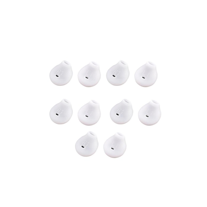 4 Çift (8 ADET) Samsung Levelu S6 S7 Edge Note 5 Kulaklık Silikonu-Beyaz