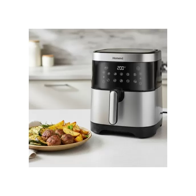 Homend Airfryday Inox 2512H Xxxl Dokunmatik Ekran 10 Programlı Airfryer