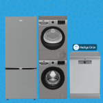 4 lü Gri Beyaz Eşya Seti