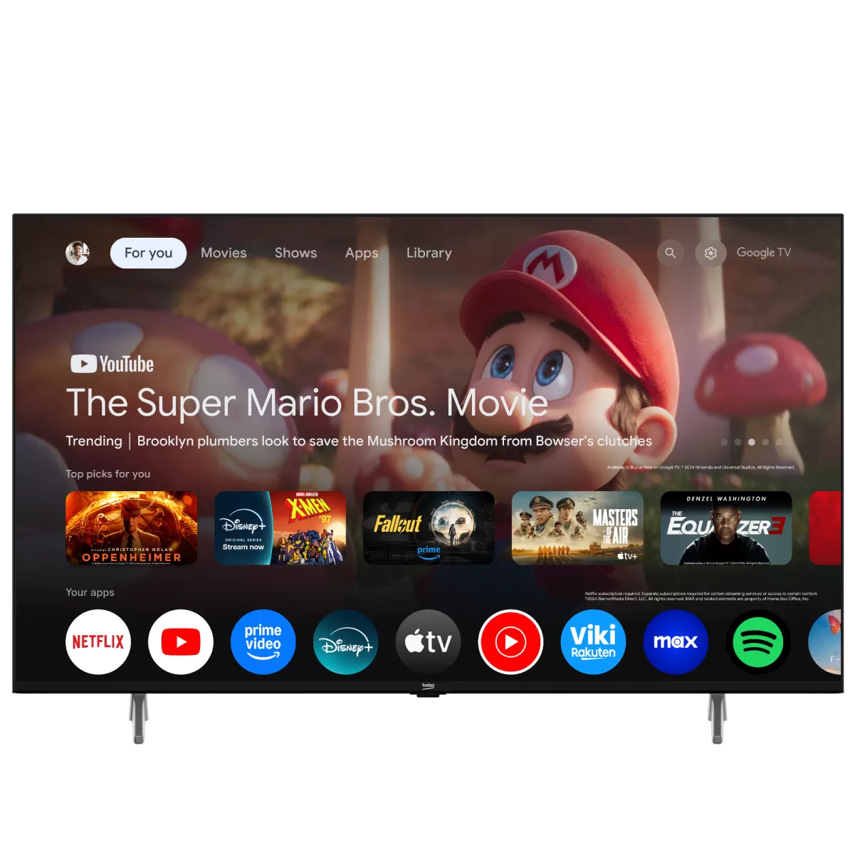 Beko Crystal 7 55 4K UHD Google TV - B55 E 795 B LED TV