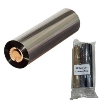 Ribon 110 mm x 74 mt Wax Siyah