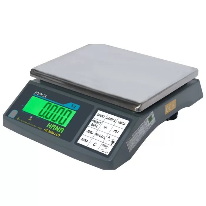 Hana Hs-2000 LCD Onaysız Tartım Terazisi 30 Kg Kapasite