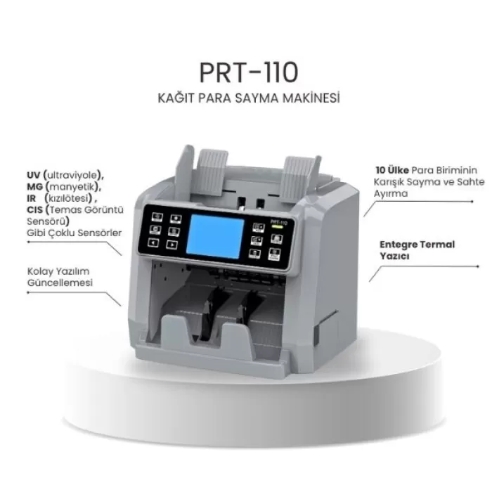 PRT-110 Para Sayma Makinesi 10 ülke yazıcılı