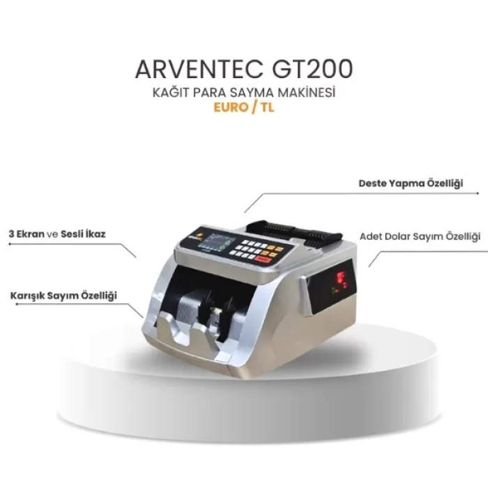 Arventec GT200 TL / EURO  Kağıt Para Sayma Makinesi