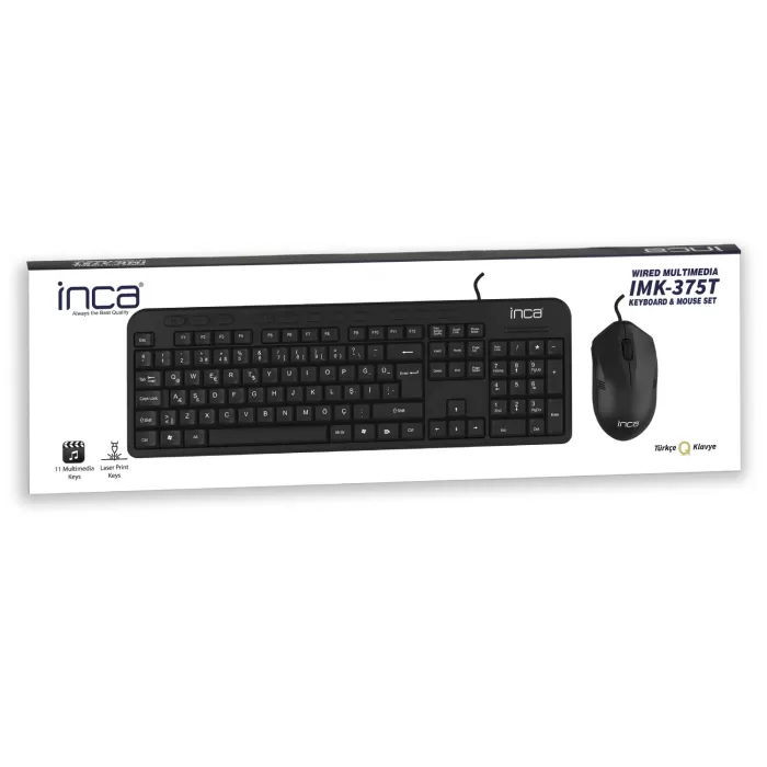 İnca Imk-375t Wıred Multimedia Q Klavye &amp; Mouse Set