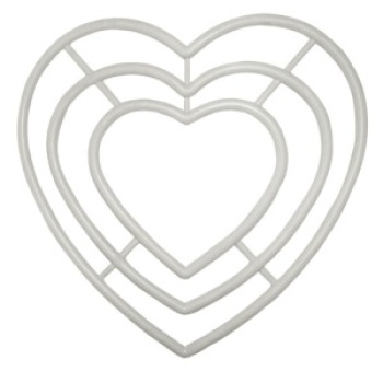 Kalp Makrome Halkası 3lü 20 cm