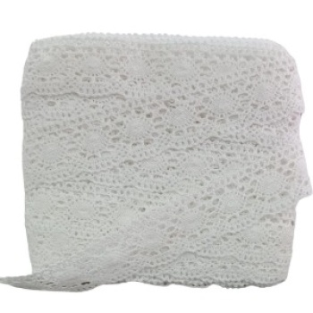 Kopanaki Dantel en 5 cm Badem Model Beyaz 5 Metre