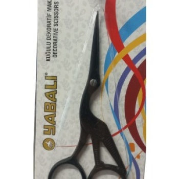 Nakış Makası Kuğulu Dekoratif Makas Siyah  YBL-045 Model 11