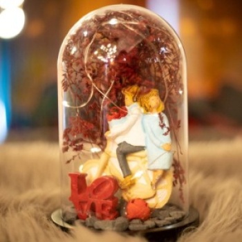 Teraryum Fanus Sevgiliye Hediye Bisikletli Sevgililer Temalı