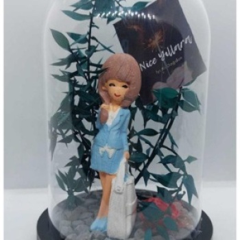 Teraryum Fanus Doğum Günün Kutlu Olsun Yazılı Çantalı Kadın Temalı