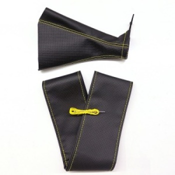 Tüm Araçlara Uyumlu Direksiyon Kılıfı Ve Vites Körüğü Siyah Vinil Sarı