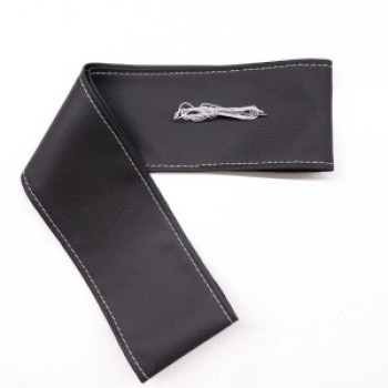 Tüm Araçlara Uyumlu Deri Direksiyon Kılıfı, Dikmeli Gri Dikişli