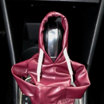 Tüm Araçlara Uyumlu Vites Kıyafeti Suni Deri Bordo