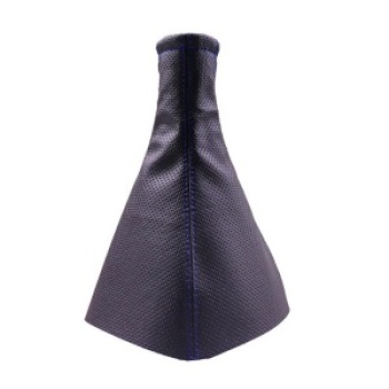 Tüm Araçlara Uyumlu Vites Körüğü Siyah Vinil Mavi Dikiş