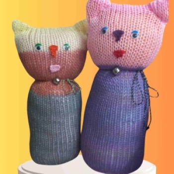 Tıkırık Örgü Yastık Uyku ve Oyun Arkadaşı Gümüş&ZıpZıp - 35 cm-45 cm